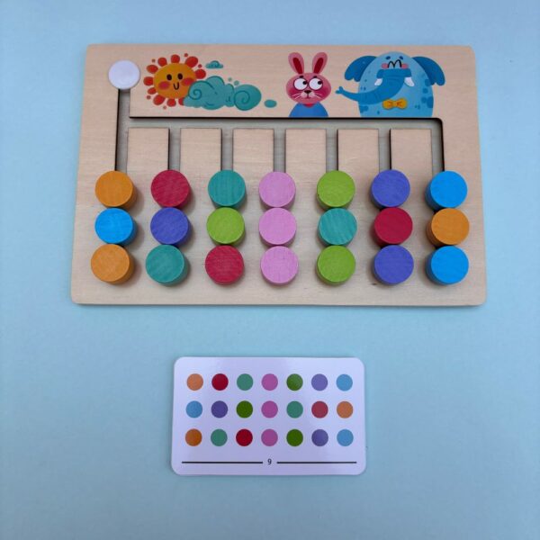 Wooden 7 Colour sorting Game - Image 2