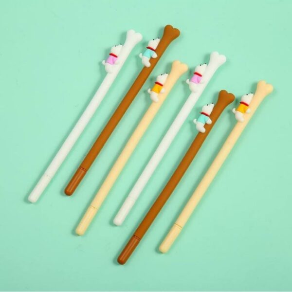 Flexible Dog Bone Gel Ink Pen  1 Pc Random Colors Will Be Shipped