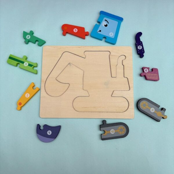 Wooden JCB Puzzle - Image 2