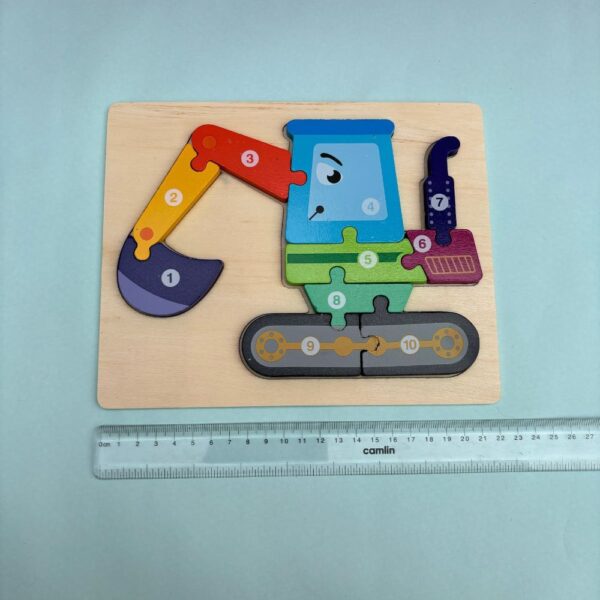 Wooden JCB Puzzle - Image 3
