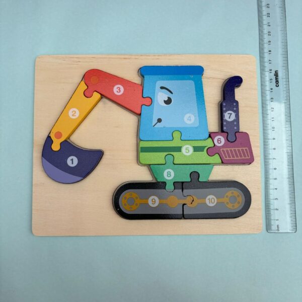 Wooden JCB Puzzle - Image 4