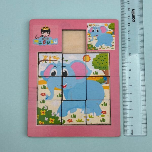 Sliding Wooden Jigsaw Puzzle -  1 Pc Random Design Will Be Shipped - Image 3