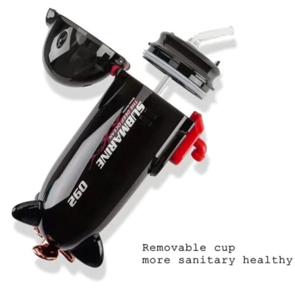 Submarine Shape Water Bottle for Kids-380ml-1pc Random Colors Will Be Shipped - Image 3