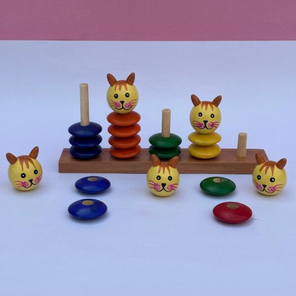 Wooden Cat Stacker - Image 2