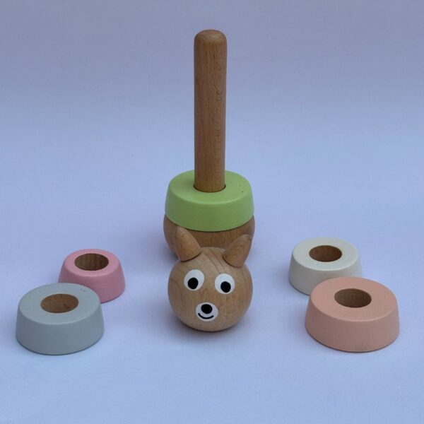 Wooden Pastel Colour Stacker - Image 2
