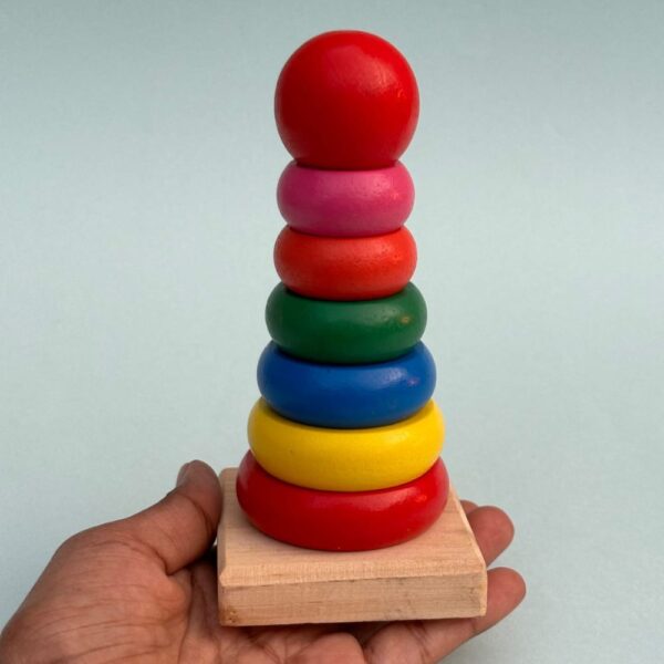 Wooden Rainbow Stacker - Image 3