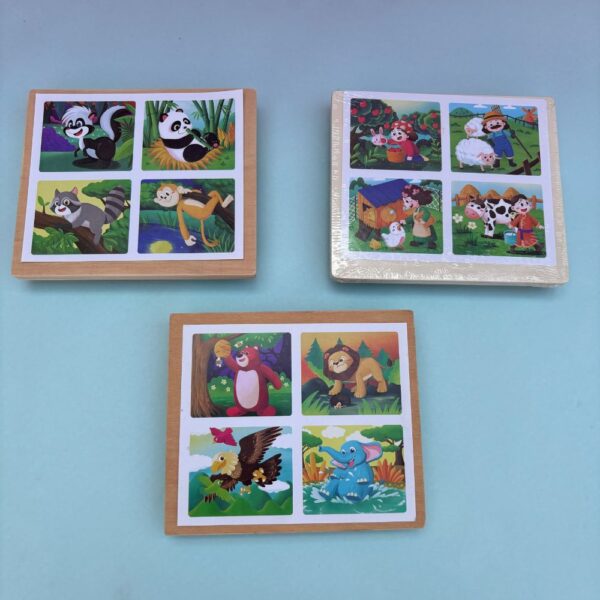 4 in 1 Wooden Stick Puzzle - Image 2