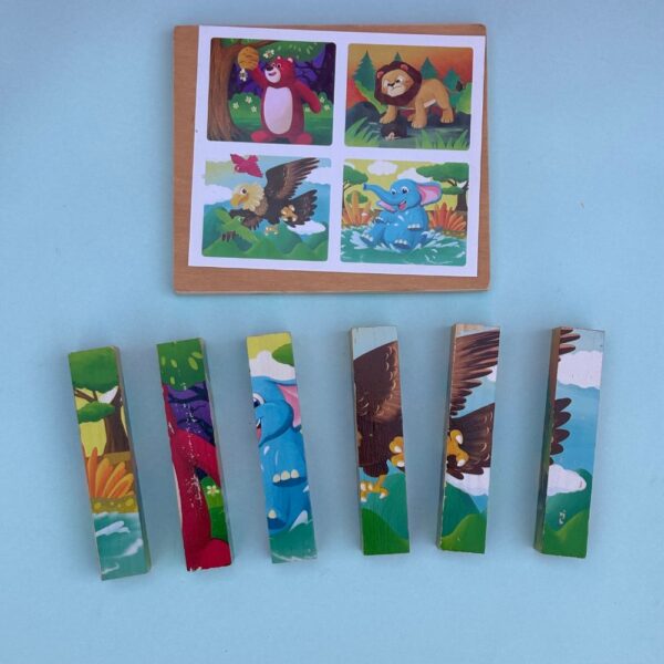 4 in 1 Wooden Stick Puzzle - Image 3