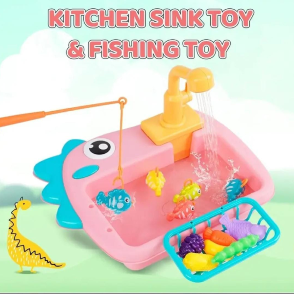 Dino Sink with Fishing Game - Image 5