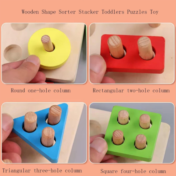Wooden Shape sorter and Fishing Toy - 2 in 1 - Image 4