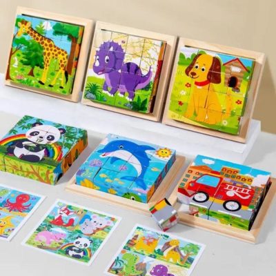 Wooden 16pc Cube Puzzle