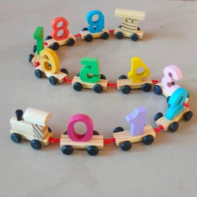 Wooden Numbers Train