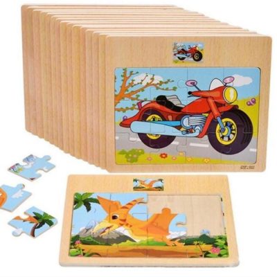 Wooden jigsaw puzzle with Reference Image